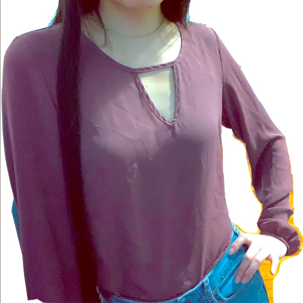 purple blouse